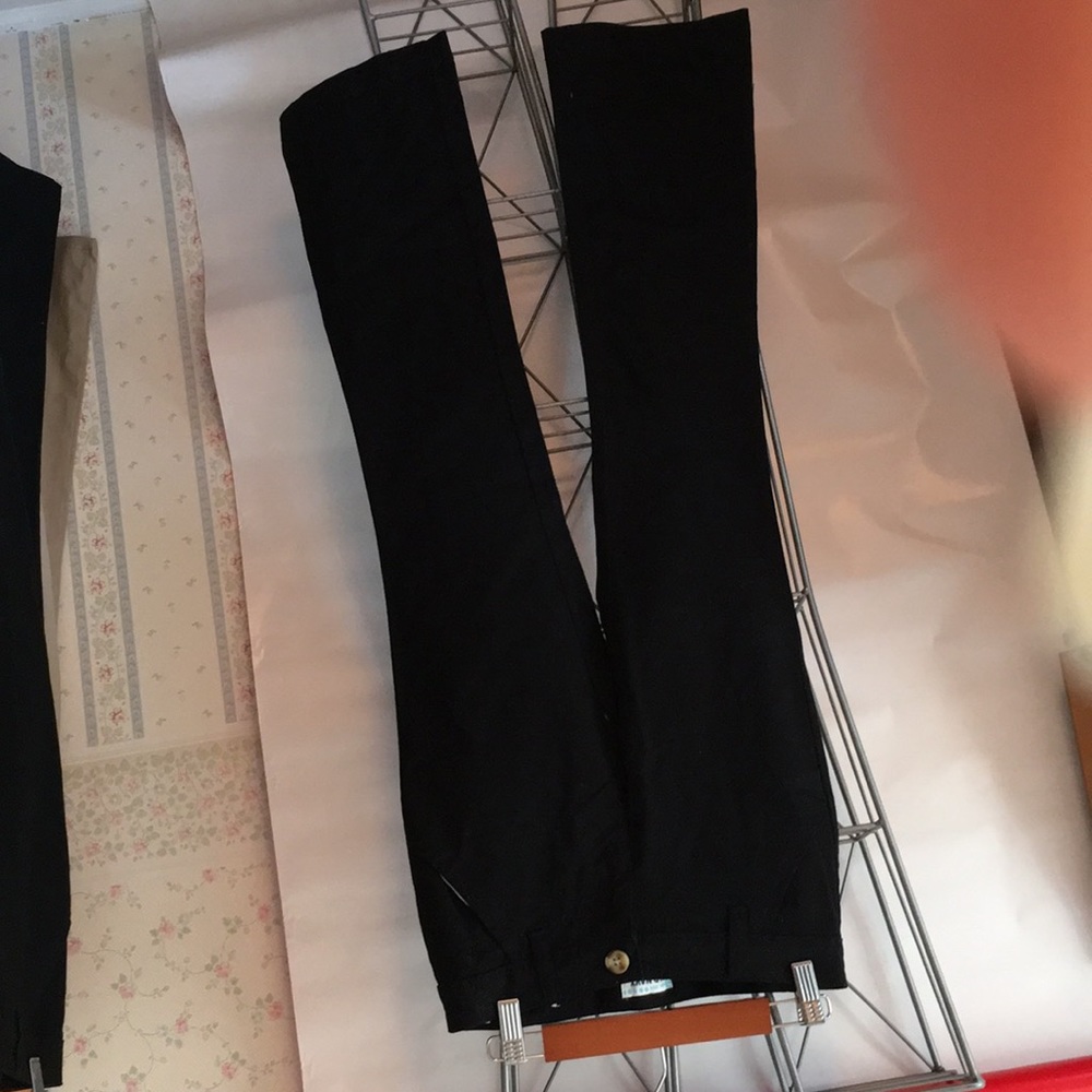 Black adjustable chinos